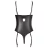 Abierta Fina - avoin body pitsiolkaimilla - musta - 80C/M