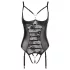 Abierta Fina - avoin body pitsiolkaimilla - musta - 85C/L