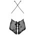 Obsessive Fiorenta - helmikoru, avoin, pitsibody (musta) - L/XL