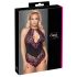 Cottelli Plus Size - kukallinen body (musta-violetti) - 4XL