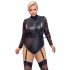 Cottelli Bondage Plus - Pitsihihainen body (musta) - 2XL