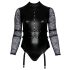 Cottelli Bondage Plus - Pitsihihainen body (musta) - 2XL
