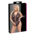 Cottelli Curves Plus Size - läpinäkyvä pitsibody - musta - 90D/XL