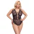 Cottelli Curves Plus Size - läpinäkyvä pitsibody - musta - 90D/XL