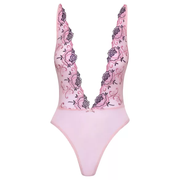 Kissable - pitsibody ruusukuviointi pinkki
