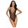 Cottelli - Kirjailtu, avoin pitsibody (musta-violetti) - XL