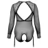 Cottelli Curves - läpikuultava body (musta) - 2XL