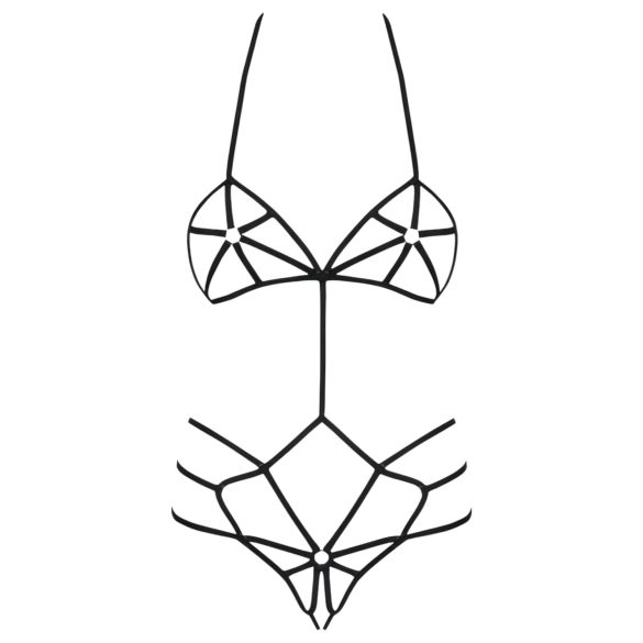 Obsessive - koristeellinen vartalovaljaat (musta) - S/M