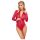 Cottelli - käärmeennahkakuvioitu body (punainen) - M