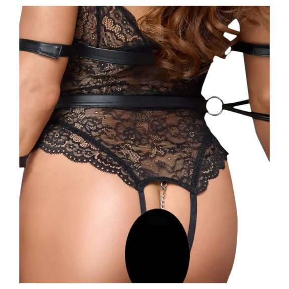 Cottelli Bondage - avoin pitsibody - musta