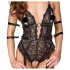 Cottelli Bondage - avoin pitsibody - musta - L