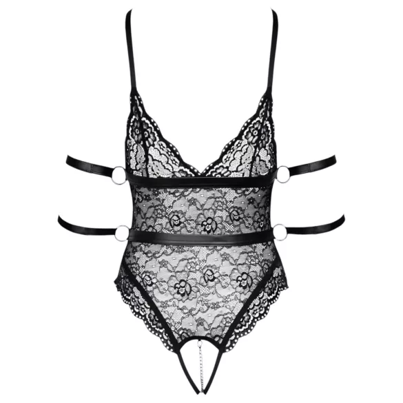 Cottelli Bondage - avoin pitsibody - musta - L