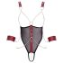 Cottelli Bondage - avoin harness-body ketjulla (musta) - M