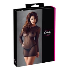 Cottelli - läpinäkyvä mekko - musta - M