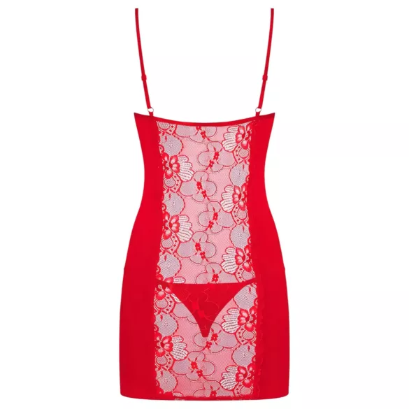 Obsessive Heartina - babydoll ja stringit - punainen - L/XL