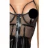 Noir - wetlook mekko verkkoyksityiskohdilla - musta