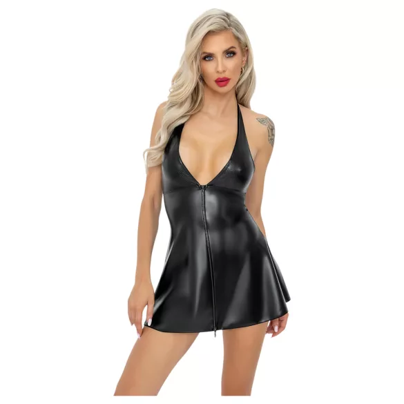Noir - minimekko yläosalla - käärmekuvio - musta - XL