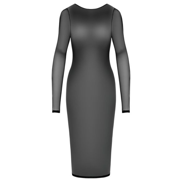 Cottelli Party - läpinäkyvä mekko vetoketjulla - musta - L