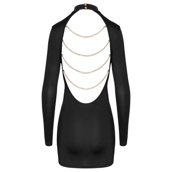 Cottelli - avoin selkä, ketjukoristeinen minimekko (musta)