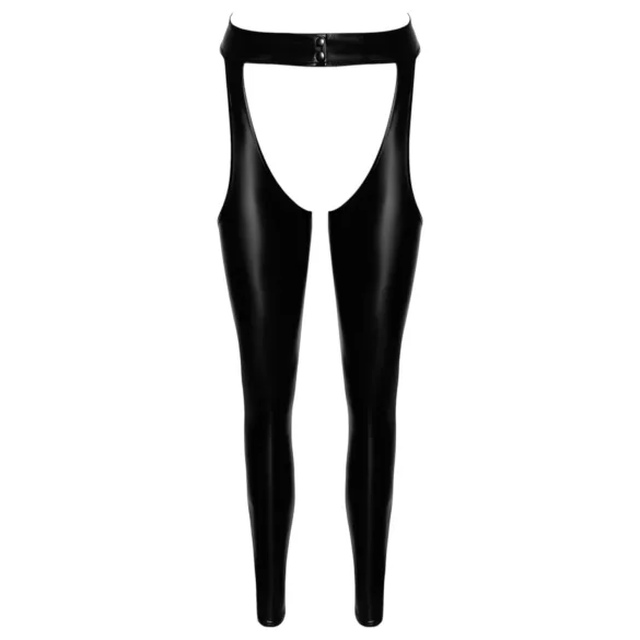 Noir - kiiltävät sukkahousut - chaps-tyyli - musta - M