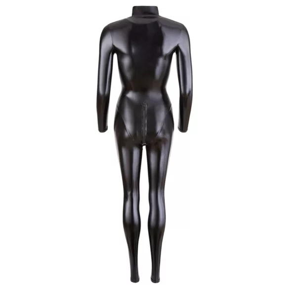 Cottelli - kiiltävä pitkähihainen catsuit - musta - S