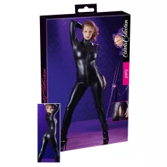 Cottelli - kiiltävä pitkähihainen catsuit - musta - M