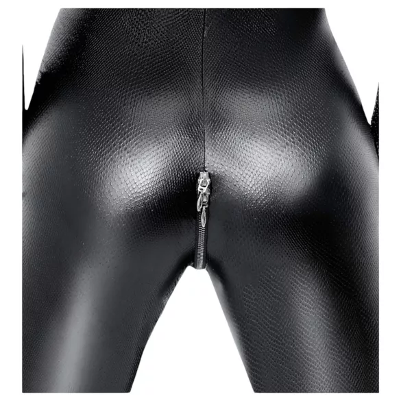 Noir - pitkä catsuit - käärmekuvio - musta - M