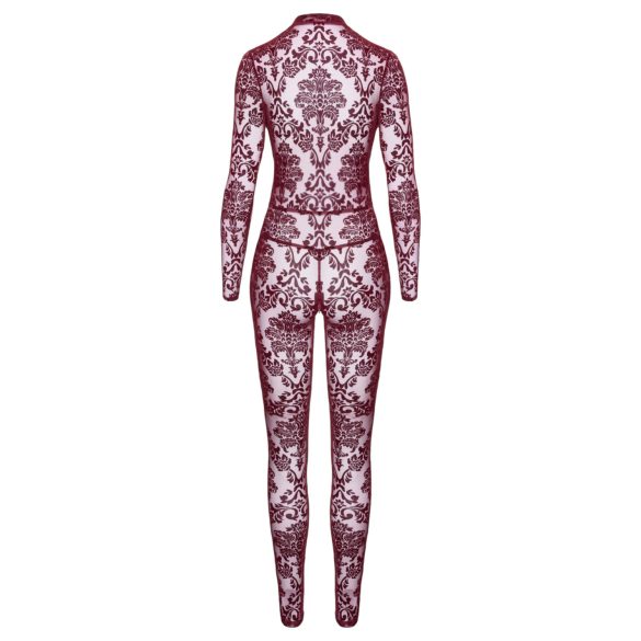 Noir Kink Royal - läpinäkyvä catsuit - punainen