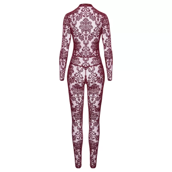 Noir Kink Royal - läpinäkyvä catsuit - punainen - M