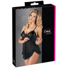 Cottelli - babydoll - kevyt röyhelö - musta