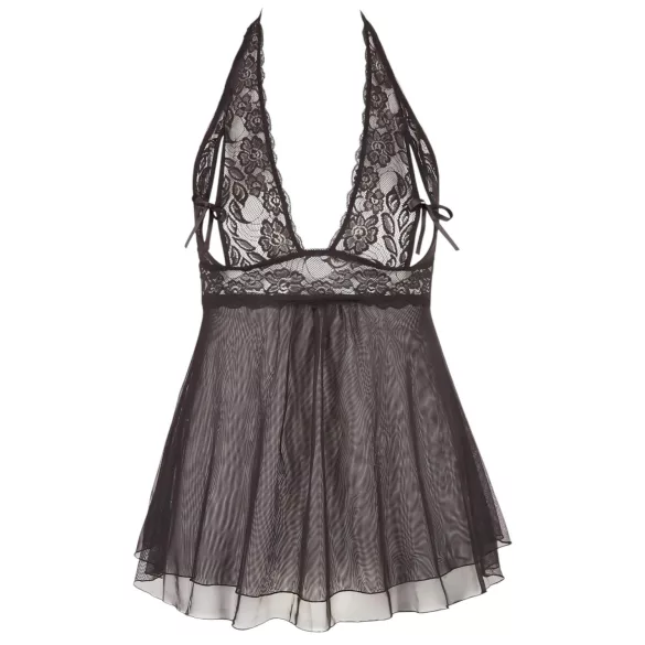 Cottelli Plus Size - babydoll pitsinen - musta - iso koko - 3XL