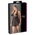 Cottelli Plus Size - pitsinen babydoll (musta) - 4XL