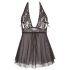 Cottelli Plus Size - pitsinen babydoll (musta) - 4XL