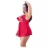 Cottelli Plus Size - babydoll pitsillä - punainen - iso koko