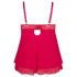 Cottelli Plus Size - pitsinen babydoll, punainen