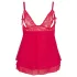 Cottelli Plus Size - babydoll pitsillä - punainen - iso koko - 3XL
