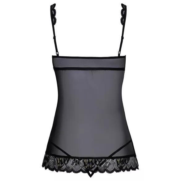 Kissable - avoin babydoll (musta)