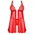 Obsessive Elianes - pitsinen babydoll-setti (punainen)