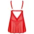 Obsessive Elianes - pitsinen babydoll-setti (punainen)