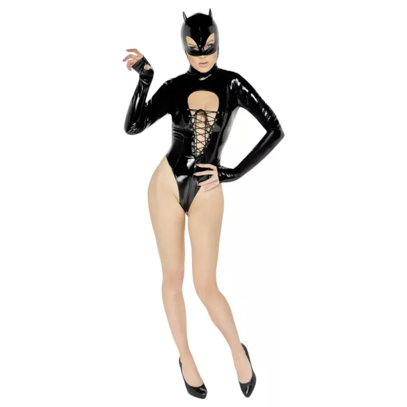 Black Velvets - pitkähihainen Batwoman-body - musta - XL
