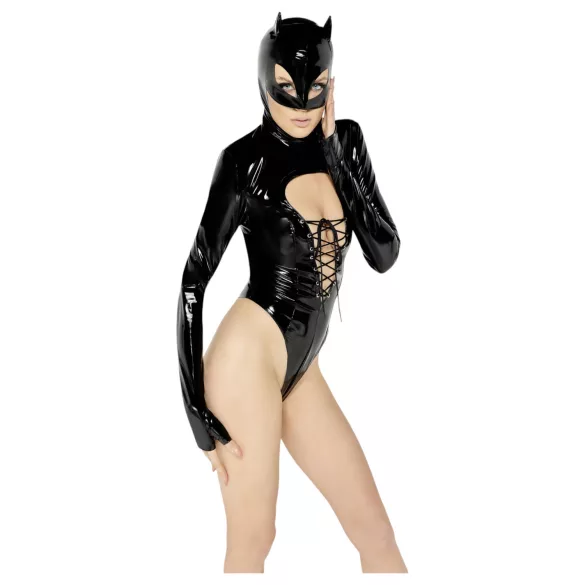 Black Velvets - pitkähihainen Batwoman-body - musta - XL