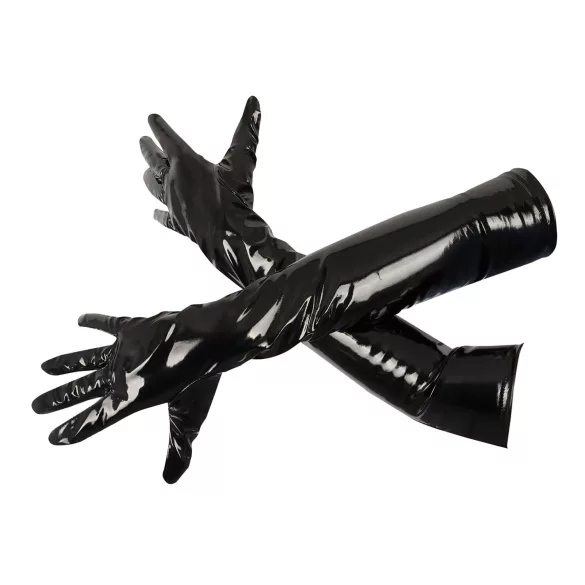 Black Level - kiiltävä lakka käsineet - musta - L
