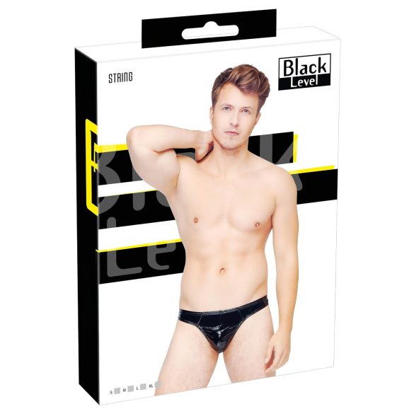 Black Level - klassinen lakka miesten stringit (musta) - M