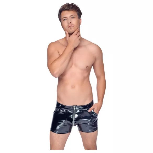 Black Level - miesten lakka shortsit - sivutaskut - musta - M