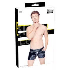   Black Level - miesten lakka shortsit - sivutaskut - musta - L