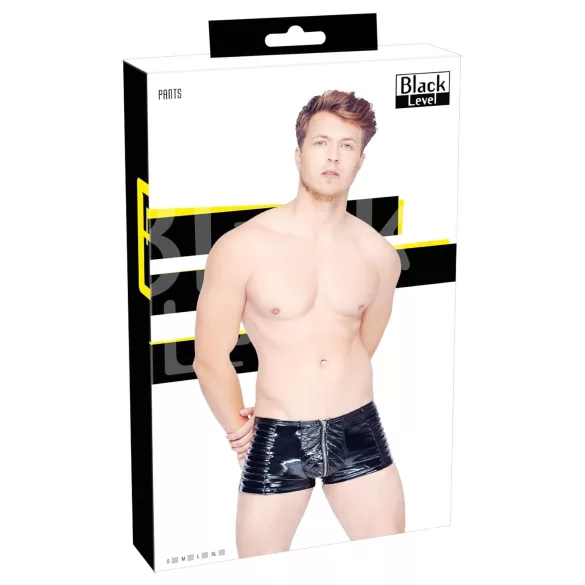 Black Level - miesten shortsit vetoketjulla - musta - M