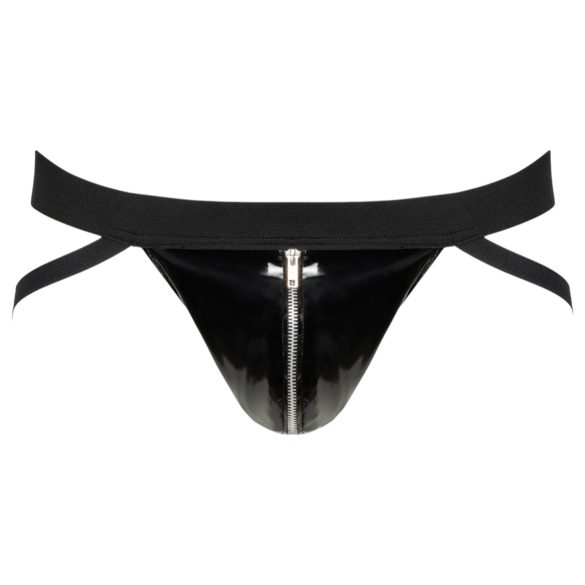 Black Level - miesten jockstrap vetoketjulla - musta