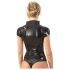 LATEX – vetoketjullinen, lyhythihainen naisten paita (musta) - M