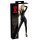 LATEX - naisten catsuit pitkähihainen - musta - S