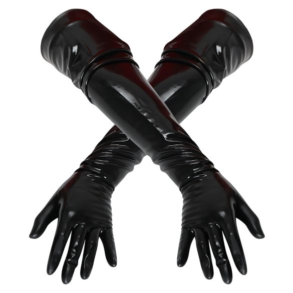 LATEX - pitkät unisex hanskat (musta) - M